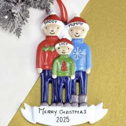 Personalized Family Christmas Jumper Decoration Hand Resin Keepsake - thumbnail 4
