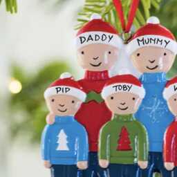 Personalized Family Christmas Jumper Decoration Hand Resin Keepsake - thumbnail 2