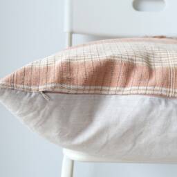 Handwoven Karen Hemp Pillow Cover Brown Neutral Boho Decor - 20x20 - thumbnail 3