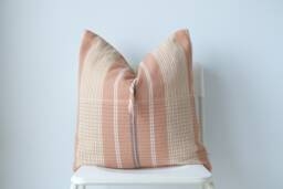 Handwoven Karen Hemp Pillow Cover Brown Neutral Boho Decor - 20x20 - thumbnail 1