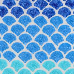 "Blue Art Silk Sequin Work Ombre Pattern Throw Pillow Cover, 16""x16" - thumbnail 4