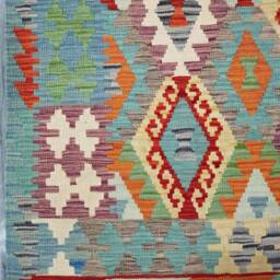 Kilim Rug Heritage, Handmade Artisan Afghan Turkish Navajo Natural Wool 194x155 cm - thumbnail 4