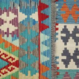 Kilim Rug Heritage, Handmade Artisan Afghan Turkish Navajo Natural Wool 194x155 cm - thumbnail 3