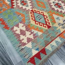 Kilim Rug Heritage, Handmade Artisan Afghan Turkish Navajo Natural Wool 194x155 cm - thumbnail 2