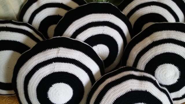 Crocheted Kyudo - Japanese Archery Mato Pillow - image 1