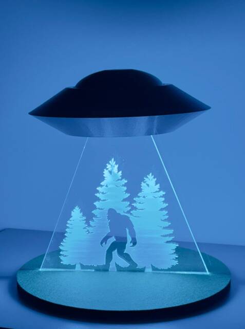 3D Printed Ufo Night Light - Multi-Color Led Lamp - image 1