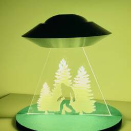 3D Printed Ufo Night Light - Multi-Color Led Lamp - thumbnail 2