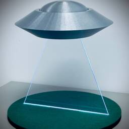3D Printed Ufo Night Light - Multi-Color Led Lamp - thumbnail 4