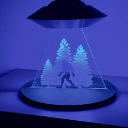 3D Printed Ufo Night Light - Multi-Color Led Lamp - thumbnail 3