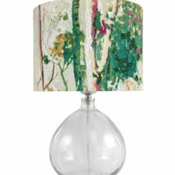 Handmade Silver Birch Fabric Lampshade - Botanical Cottage Garden Style - thumbnail 2