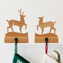 Christmas Stocking Hangers - Made in Usa - Set Of 2 Holders - thumbnail 3