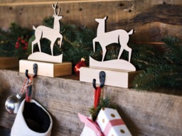 Christmas Stocking Hangers - Made in Usa - Set Of 2 Holders