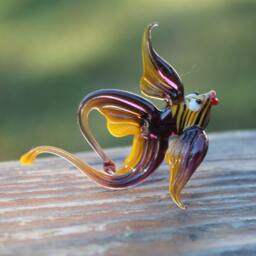 Glass Fish Figurine Sculpture Figure Animal Handmade Sea Murano - thumbnail 3