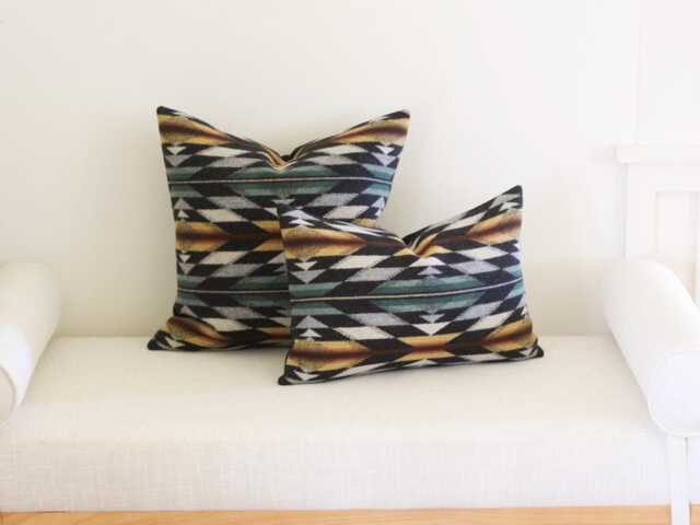 Wyeth Trail Oxford Wool Pillow Cover, Southwestern Cover - Made To Order - image 1