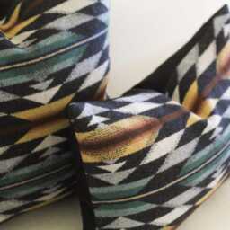 Wyeth Trail Oxford Wool Pillow Cover, Southwestern Cover - Made To Order - thumbnail 3