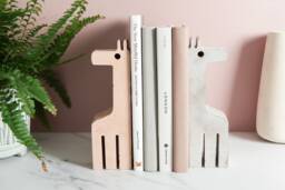 Giraffe Concrete Bookends Handmade Nursery Decor