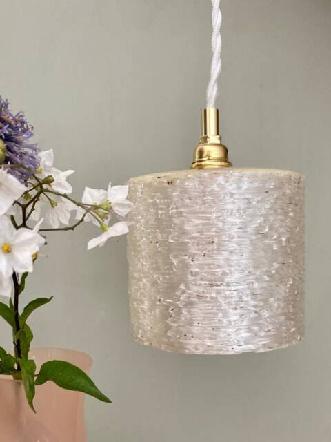Vintage Resin Tulip Pendant Light - image 1