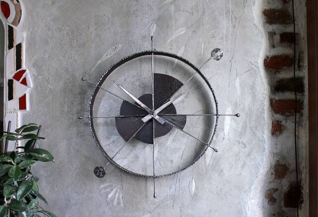 Metal Industrial Clock, Non-Standard Design Handmade By The Steel Style Things, 6Th Iron Anniversary Gift - image 1