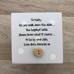 Personalised Gift For Bride From Bridesmaid Maid/Matron Of Honour Candle Gift Wedding Present Any Name You Would Like - thumbnail 2