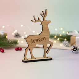 Personalised Christmas 2025 Reindeer Place Name Decoration - thumbnail 3