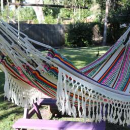 Vibrant Inca Hammock - Lightweight, Double, Handmade Ultra-Comfy For Outdoor Bliss & Relaxation - thumbnail 2