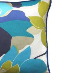 Scion Diva Floral Cotton Cushion Cover Blue Turquoise Green Pillow - thumbnail 3