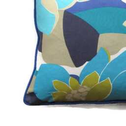 Scion Diva Floral Cotton Cushion Cover Blue Turquoise Green Pillow - thumbnail 2