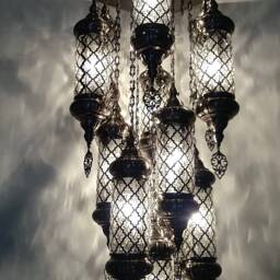 13 Lantern Chandelier Lamp, Turkey Moroccan Light, Moroccan Lighting, Turkish Light, Moroccan Lamp, Moroccan Pendant, Moroccan - thumbnail 3