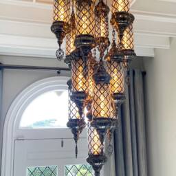 13 Lantern Chandelier Lamp, Turkey Moroccan Light, Moroccan Lighting, Turkish Light, Moroccan Lamp, Moroccan Pendant, Moroccan - thumbnail 2
