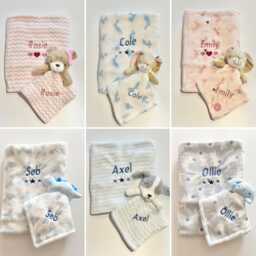 Personalised Baby Gift Set, Blanket & Comforter New in A Choice Of Designs - thumbnail 1