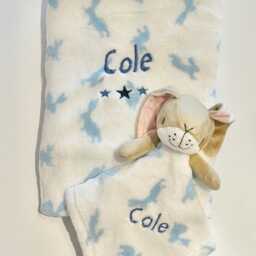 Personalised Baby Gift Set, Blanket & Comforter New in A Choice Of Designs - thumbnail 3