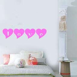 Wall Vinyl Decal Love Words in Hearts Symbols Of Teenage Room Modern Sketch Home Art Decor - #1171Dz - thumbnail 2