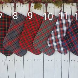 Holiday Plaid Christmas Stockings, Family Tartan Stockings - thumbnail 3