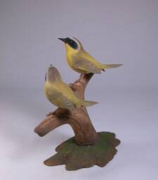 Common Yellowthroat Hand Carved Wooden Bird - thumbnail 3