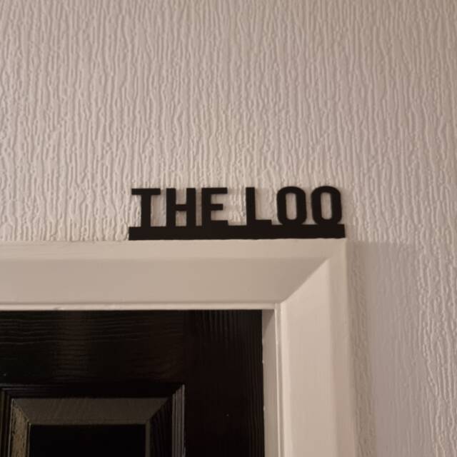 The Loo Door Topper, Shelf Decor, Wall Quirky Home Interior Gift, Door Decoration - image 1