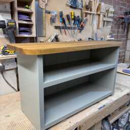 Hallway Bench With Shoe Storage Curved Top Backing - thumbnail 3
