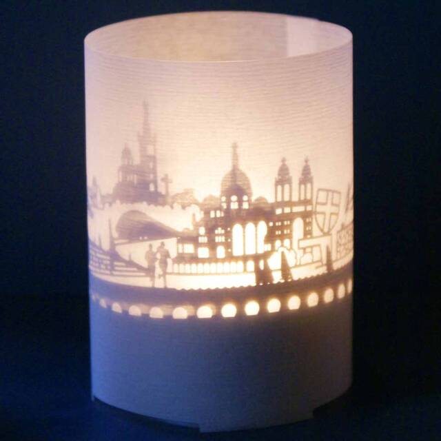 Marseilles Skyline Shadow Play Candle - Mesmerizing City Souvenir - image 1