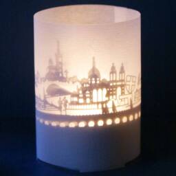 Marseilles Skyline Shadow Play Candle - Mesmerizing City Souvenir
