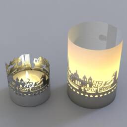Marseilles Skyline Shadow Play Candle - Mesmerizing City Souvenir - thumbnail 3