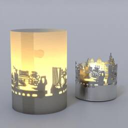 Marseilles Skyline Shadow Play Candle - Mesmerizing City Souvenir - thumbnail 4