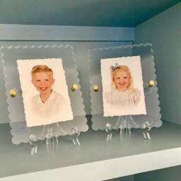 Scalloped Edge Acrylic Picture Frame Custom Floating Art, Baby Photo - thumbnail 2