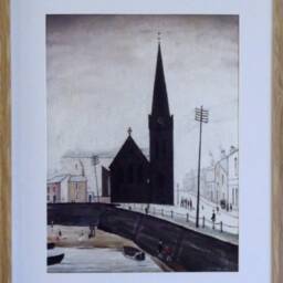 L.s. Lowry Art Print- On The Quay Maryport - Oak Finish Frame With Mount & Textured Image - thumbnail 2