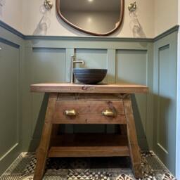 Polpero - Handmade Rustic Pine Bathroom Vanity Solid Timber Wooden Unit With Soft Close Drawer - thumbnail 3