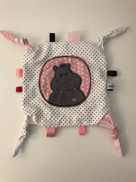 Cuddly Blanket Baby Hippo Girl Gift For Birthgift Babygift Baptism
