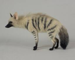 Made To Order Needle Felted Aardwolf Custom Needle Felted Animal Sculpture