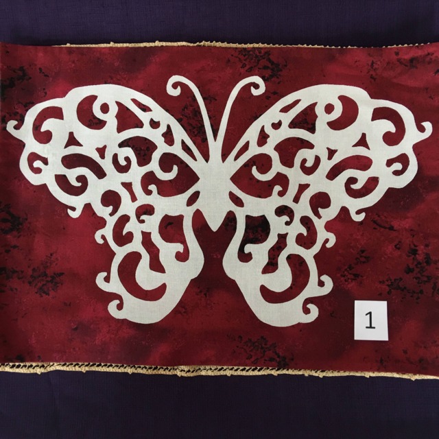 Hand Cut Quilt Square Wall Hanging. Finished Fabric Lining & Fused Cutwork Heart Design By Linda Pool Hanging, Color Choice - image 1