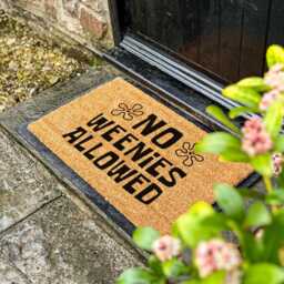 No Weenies Allowed - Funny & Bold Doormat For Entryways Perfect Homes With A Sense Of Humor Themed Cartoon Gift - thumbnail 2