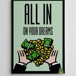 Monopoly Motivational Inspirational Quote Canvas Art Wall Print Picture Framed Home Decor -C452 - thumbnail 2