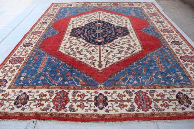 8'5x9'11 Handmade Medallion Wool Rug, Afghan Luxury Farmhouse New Mamluk Design Area Bedroom Livingroom Office D??cor Carpet - image 1