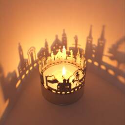 Berchtesgaden Skyline Candle Lantern - Bavarian Alps Shadow Play - thumbnail 2